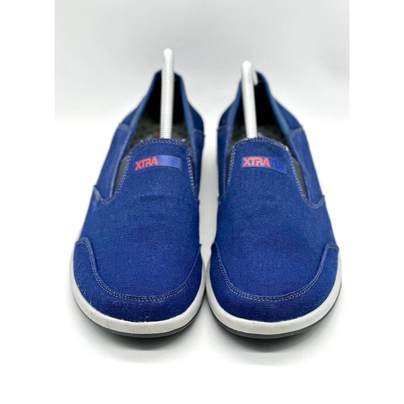 XtraTuf Sheng Fu Shoes Men Size 10 Blue Canvas Slip On 2017 Casual Deck - Picture 4 of 6